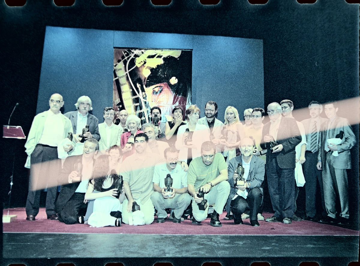 Original 35mm photographic negative of the group of winners of the IX Turia Awards Valencia 2000 Rare