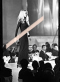 Negativo fotográfico original Claudia Schiffer modelo de perfil durante el desfile Premios Nova Valencia 1997 35mm film Rare
