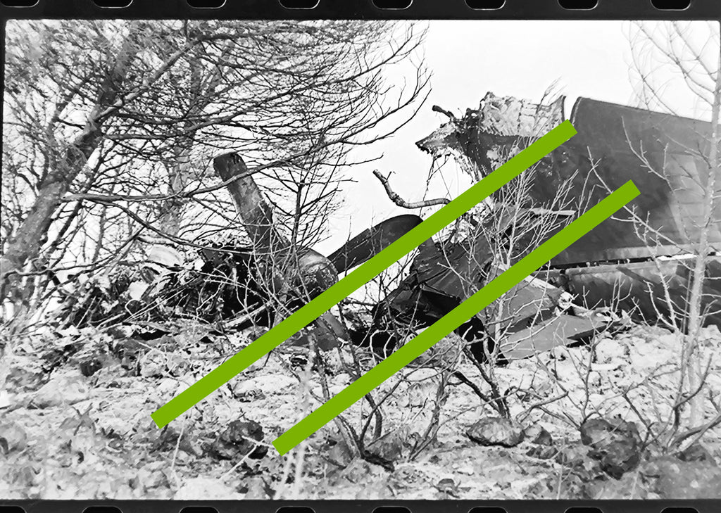 Negativo fotográfico original Accidente de avión Antonov en Alicante 35mm film Rare