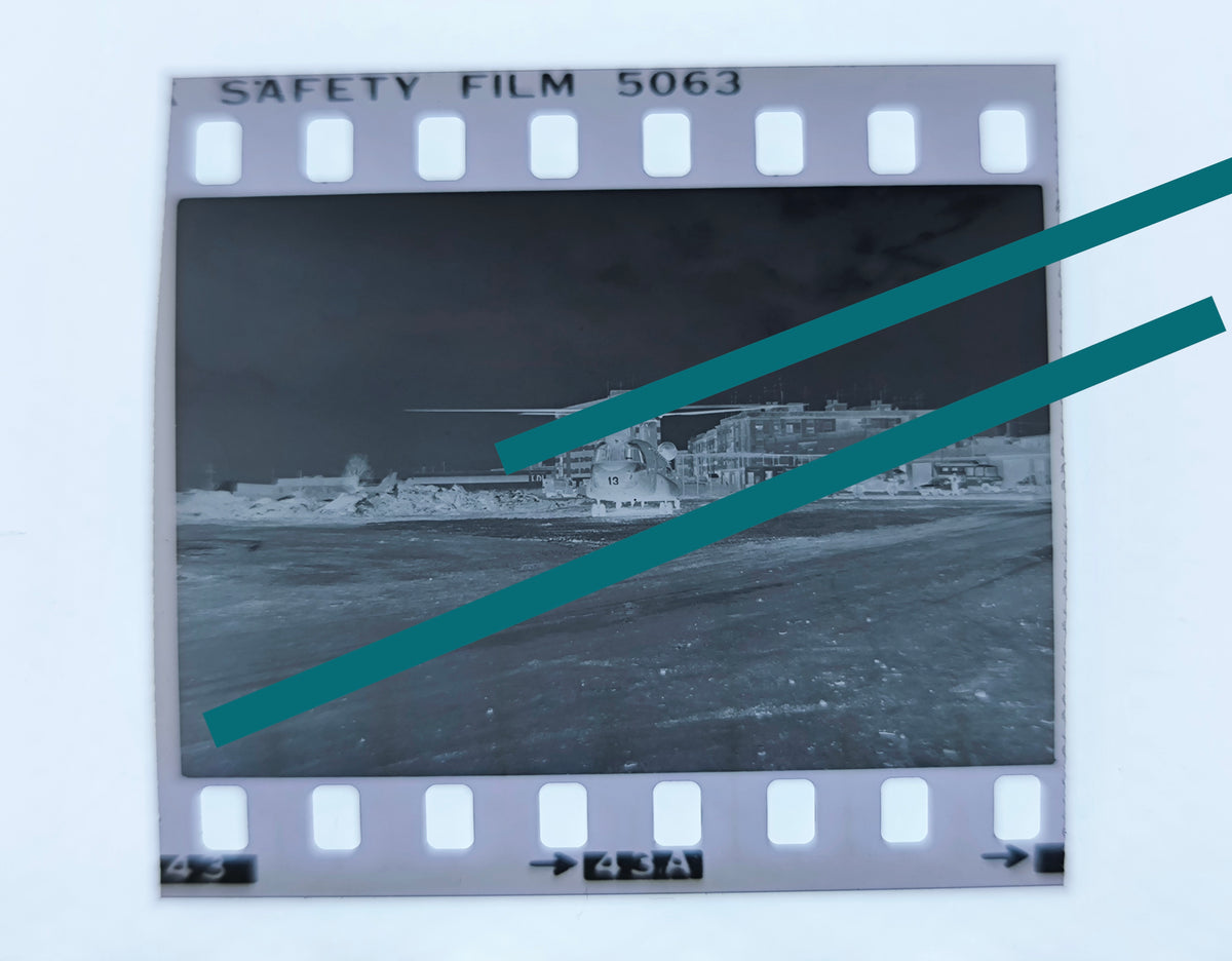 Original photographic negative CH-47 Chinook operations Alzira flood 1987 35mm film Rare