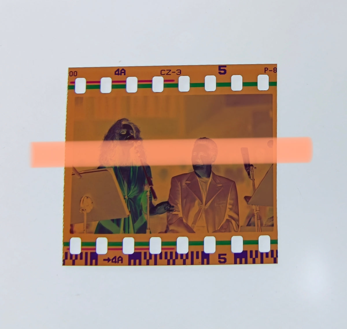Original photographic negative Ana Belén and Miguel Ríos stage moment Kurt Weill Valencia 1999 35mm film Rare