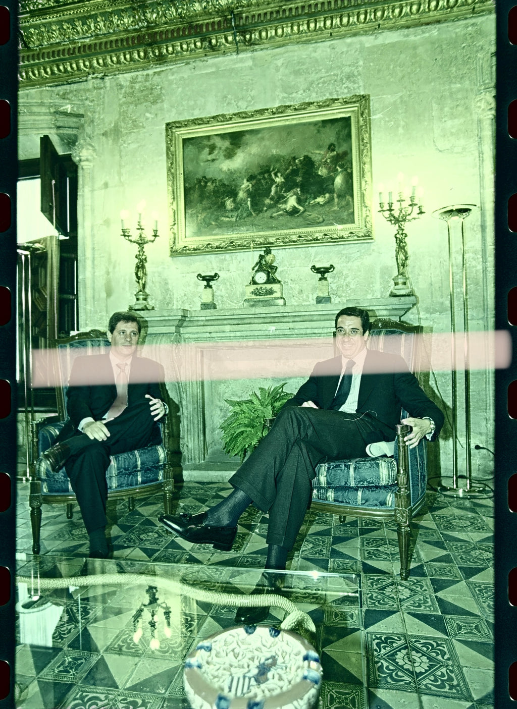 Original photographic negative Alberto Fernández Díaz and Eduardo Zaplana Generalitat Valenciana 2000 35mm film Rare