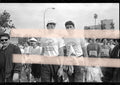 Negativo fotográfico original Brad Branson jugador de baloncesto y Juan Francisco Alemany jugador de balonmano Carrera contra la Droga Valencia 1992 35mm film Rare
