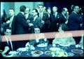 Original photographic negative of José María Aznar, Eduardo Zaplana, and Rita Barberá during a breakfast at Feria Valencia 2002, 35mm film, Rare