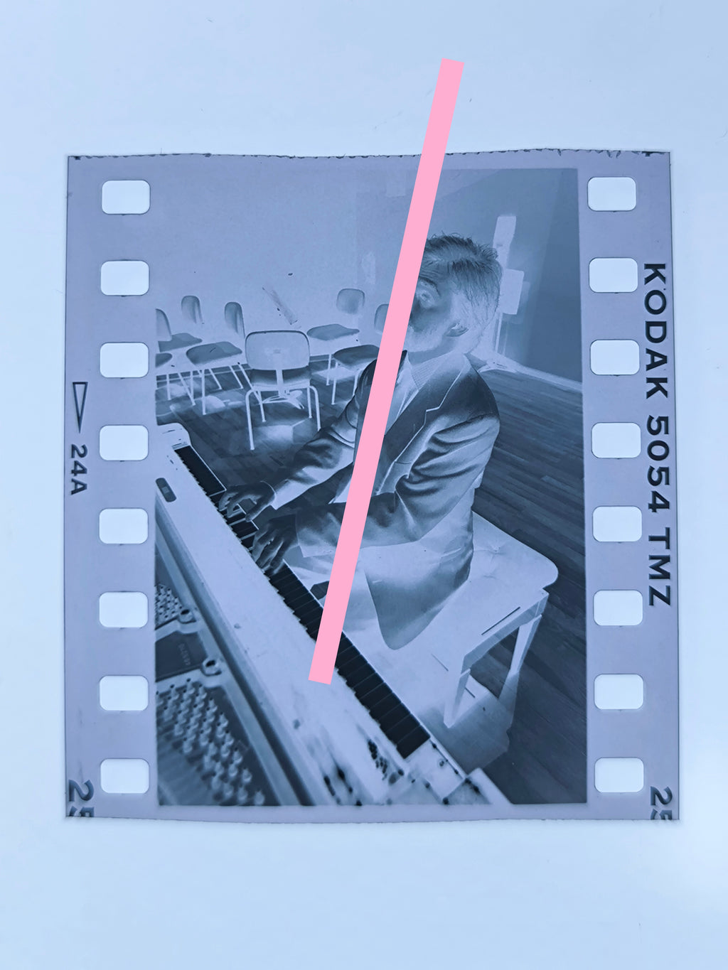 Negativo fotográfico original Krystian Zimerman pianista y director de orquesta polaco 35mm film Rare