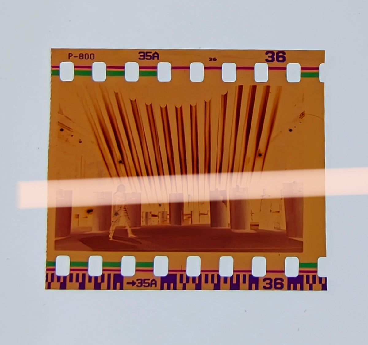Negativo fotográfico original teatro Las Troyanas escenografía arquitecto Santiago Calatrava Puerto de Sagunto 2001 35mm film Rare
