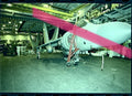 Originales Foto-Negativ Militärflugzeug in Wartung Hangar NATO-Schiff Dynamic Mix Alicante 2002 35mm Film Selten