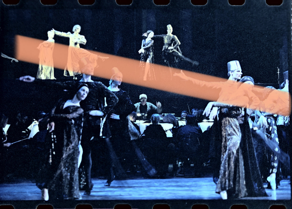 Original photographic negative Mstislav Rostropovich conductor directing stage rehearsal of Romeo and Juliet Valencia 2002 35mm film Rare
