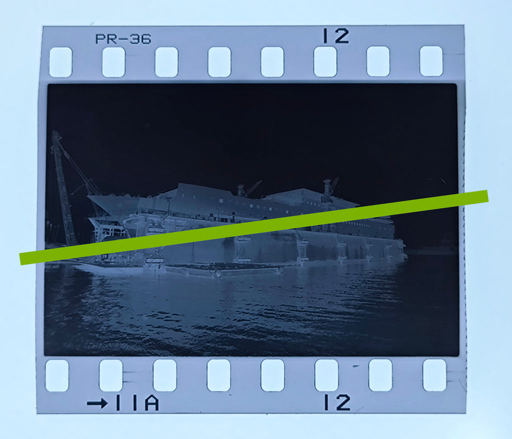 Original photographic negative Naval Union of Levante Smart Ships 35mm film Rare