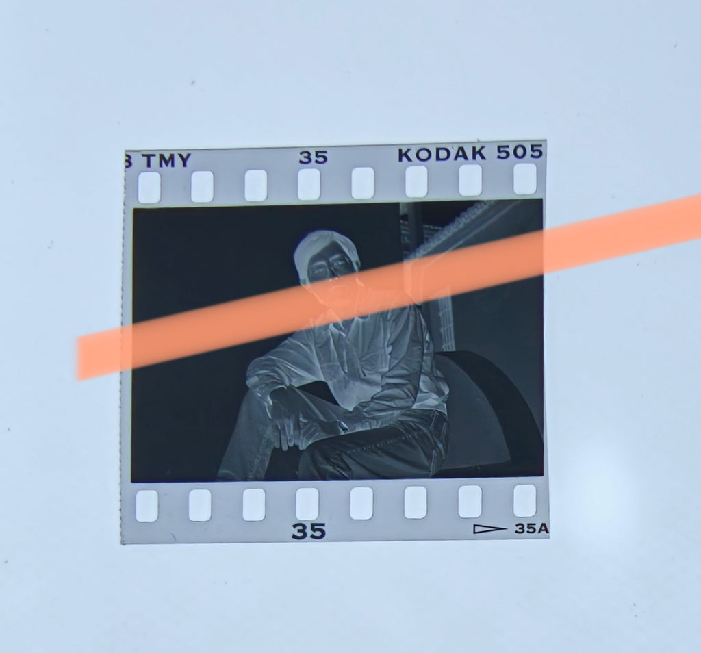 Originales Fotonegativ Bei Dao chinesischer Dichter informeller Moment Festival La Costa Poètica Altea 1995 35mm Film Selten