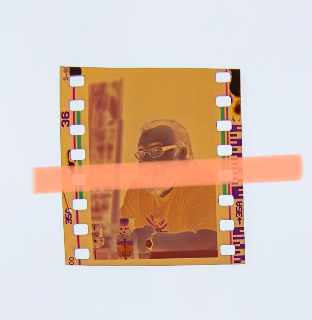 Original photographic negative Álex de la Iglesia close-up Valencia 2002 35mm film Rare