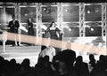 Original photographic negative of singer Isabel Pantoja spreading her dress on stage at the 1997 Nova Valencia Awards, 35mm film, Rare