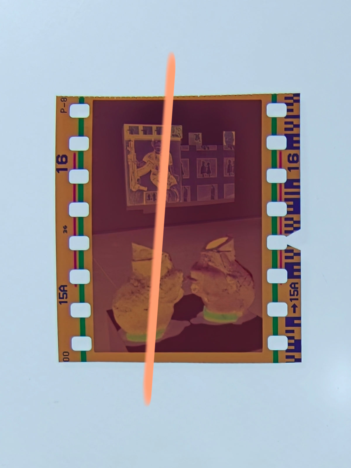 Original photographic negative, "A Sangre y Fuego" exhibition EACC Castellón 1999 works and installation, 35mm film, Rare