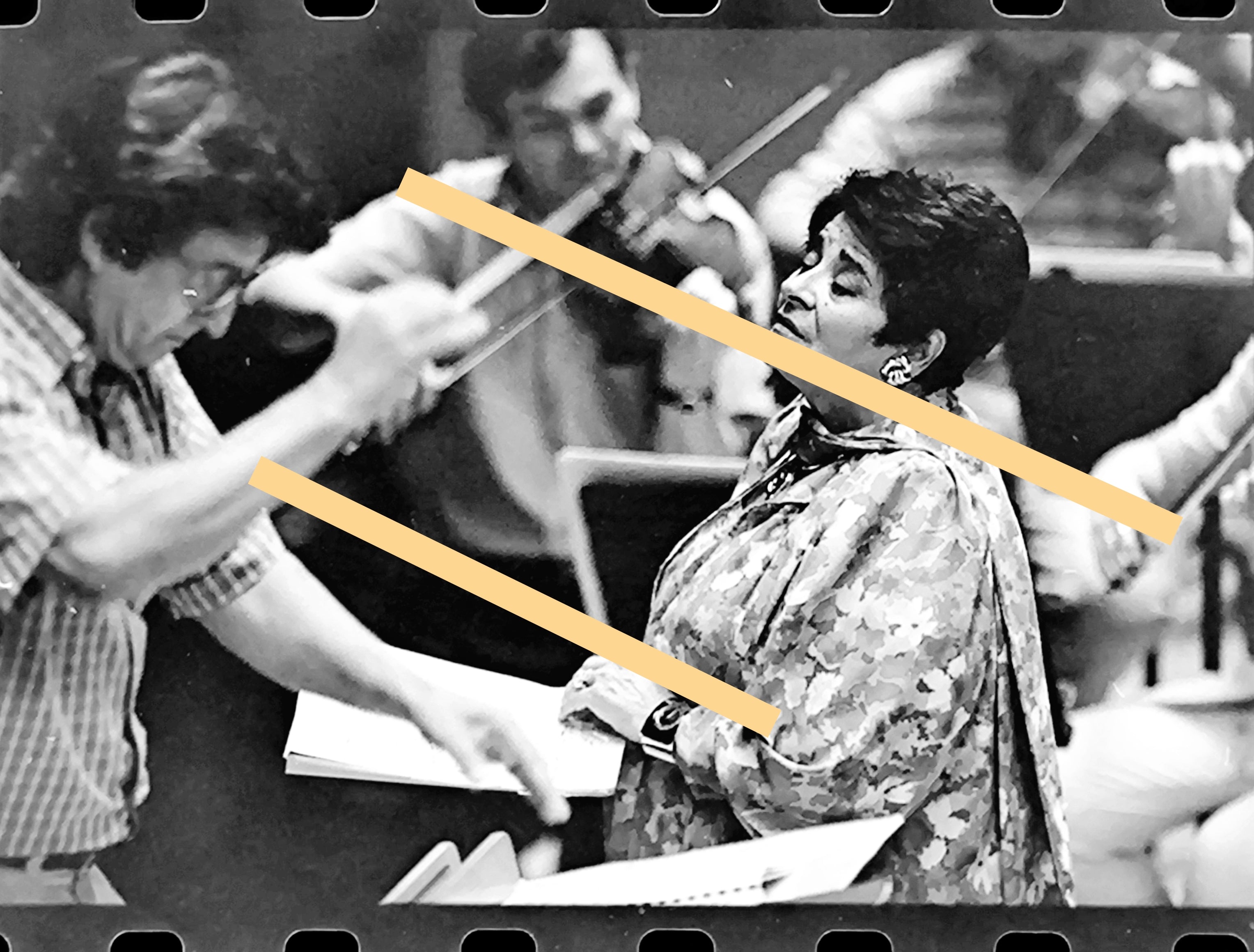 Negativo fotográfico original Victoria de los Ángeles Soprano 35mm film Rare