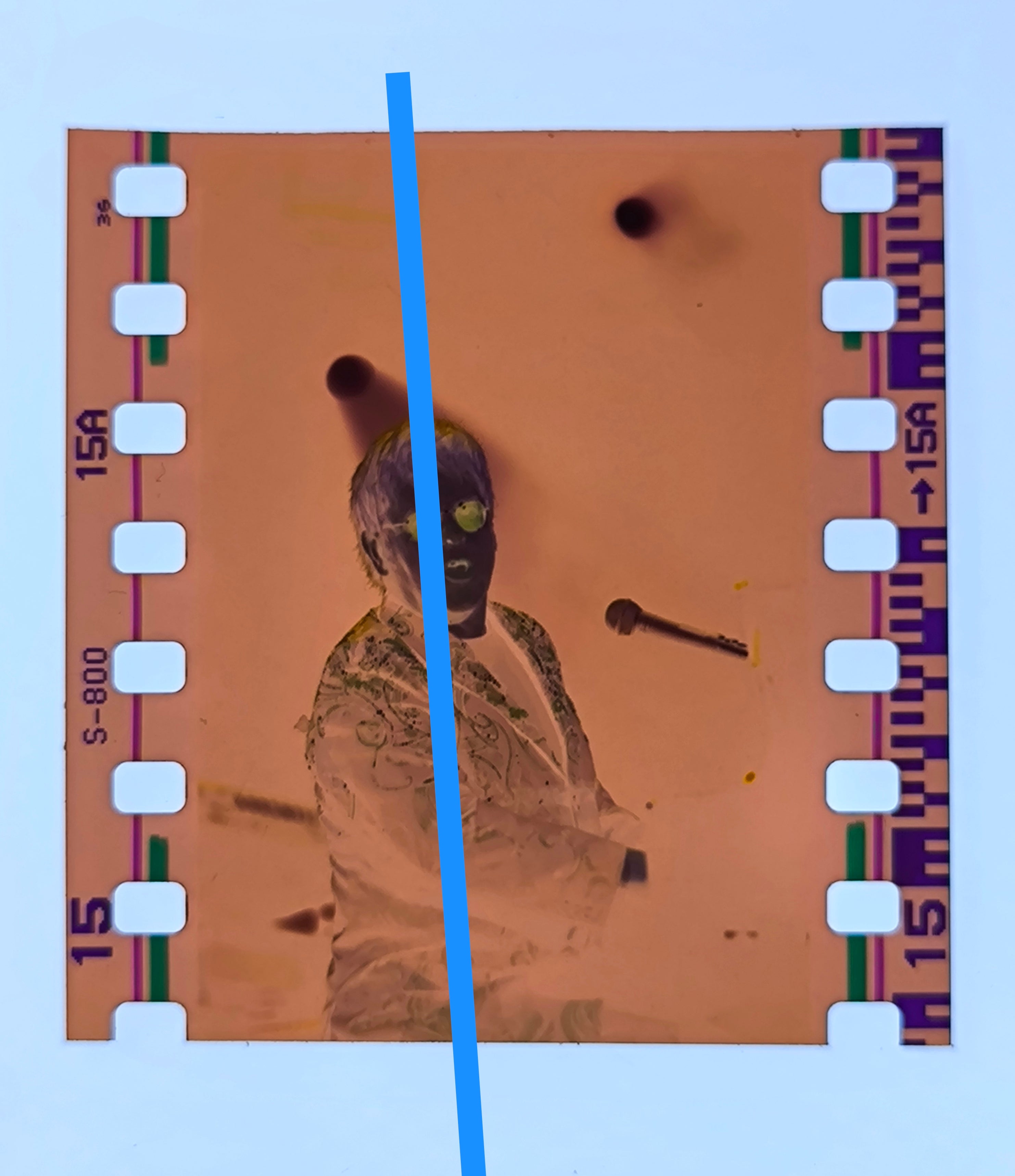 Originales Fotonegativ Elton John britischer Sänger 35mm Film Rarität