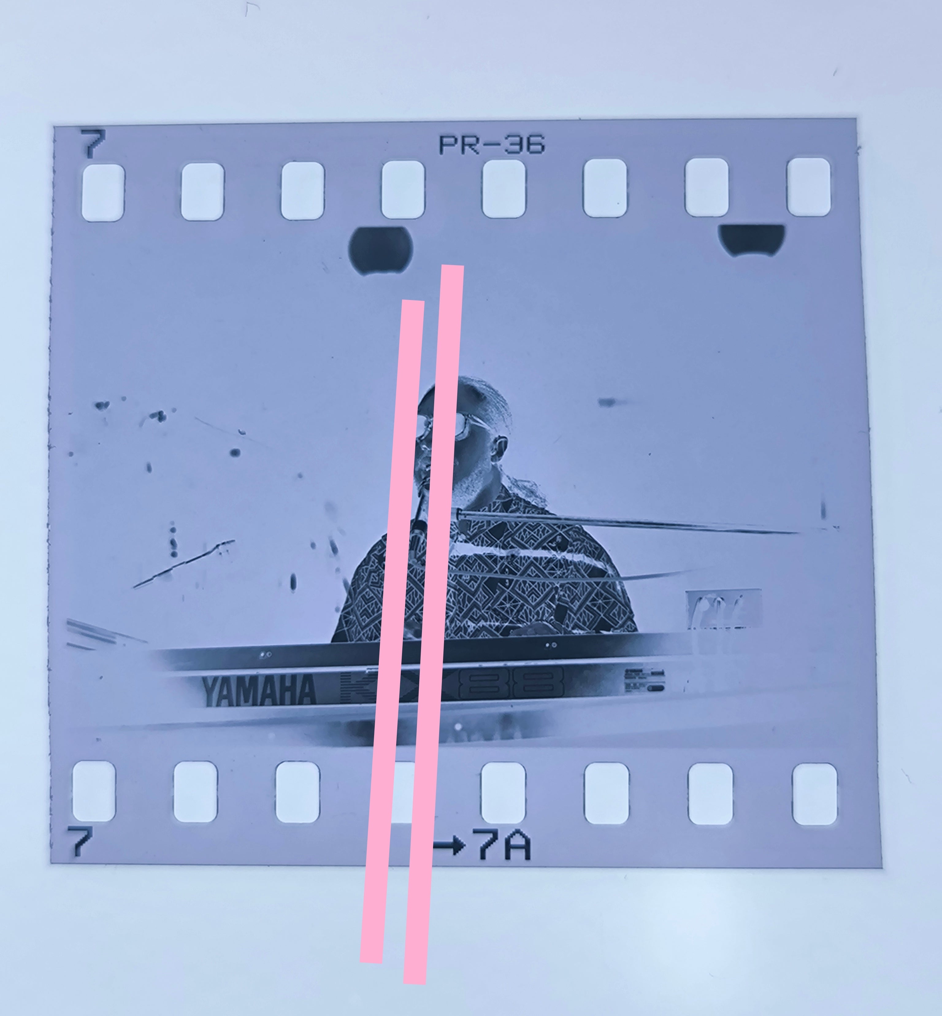 Negativo fotográfico original Stevie Wonder cantante músico 35mm film Rare