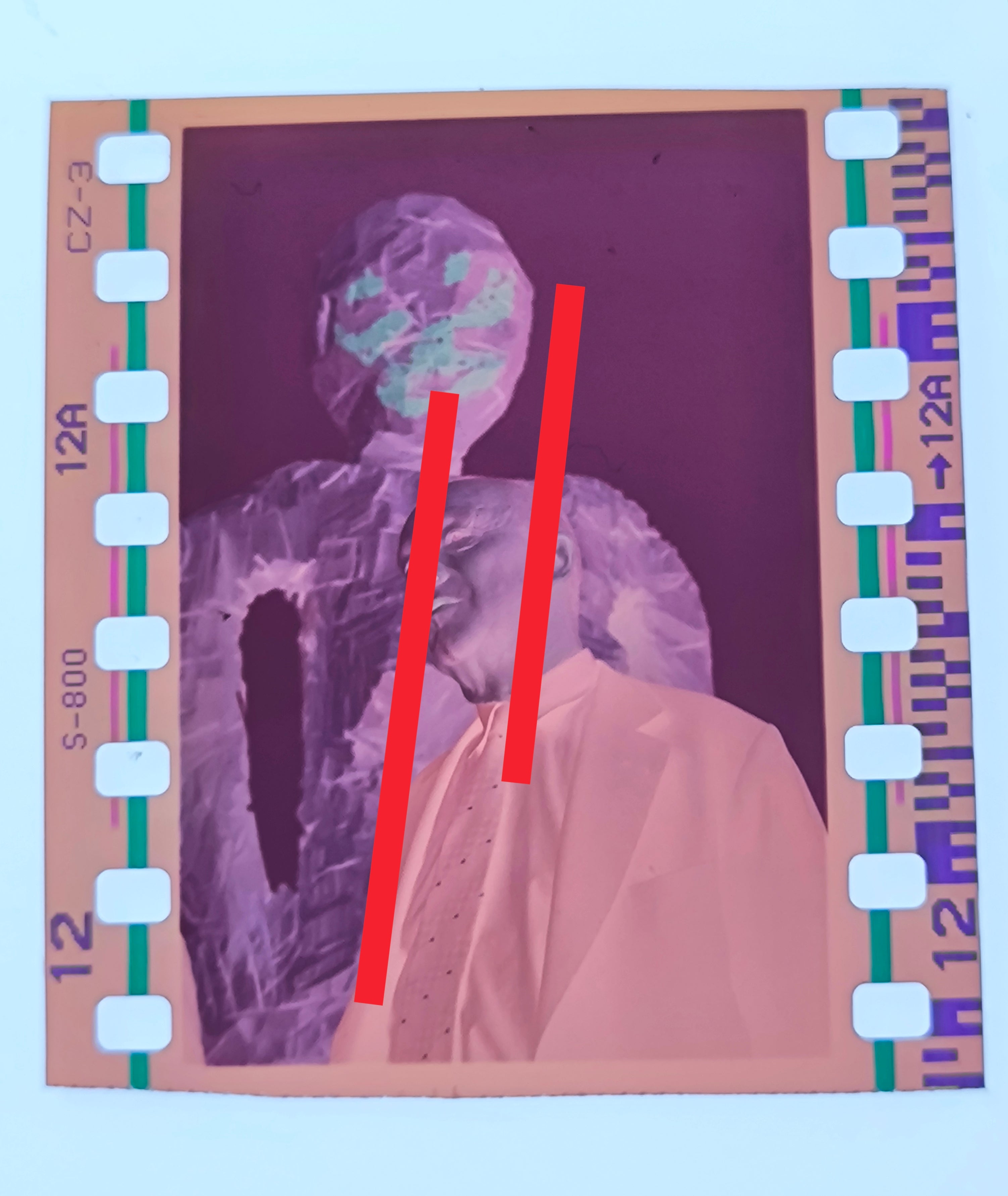 Negativo original George Baselitz pintor alemán. 35mm film Rare