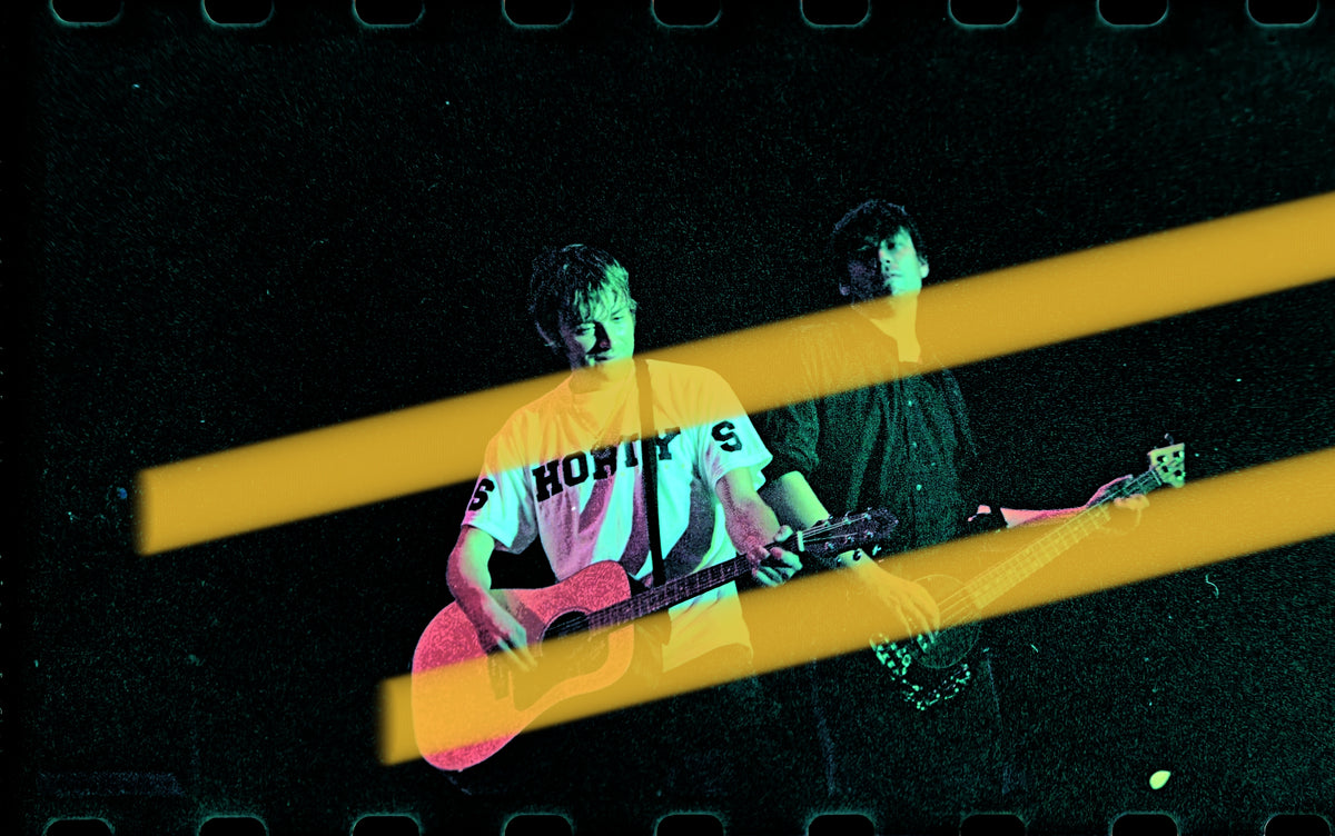 Original photographic negative Blur two musicians FIB Benicàssim 1999 35mm film Rare