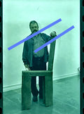Negativo fotográfico original José Abad Escultor tinerfeño 35mm film Rare
