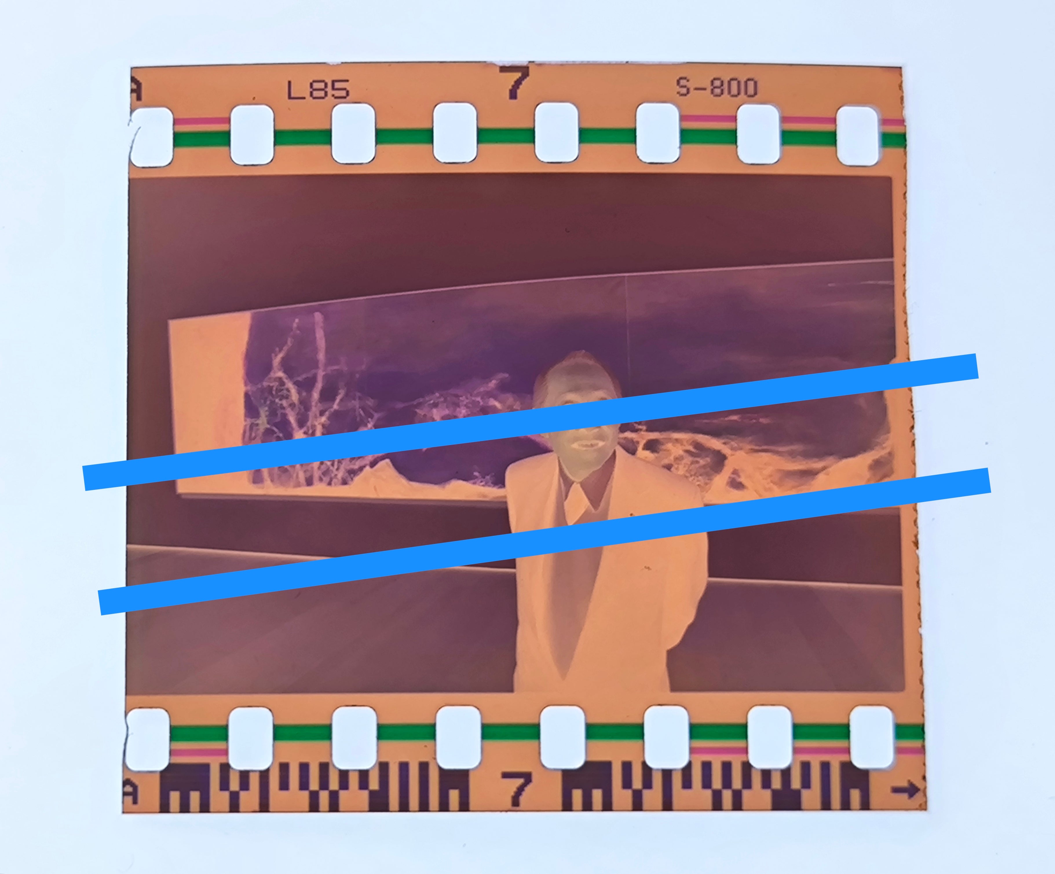 Originales Foto-Negativ Zao Wou-Ki, französischer chinesischer Maler, 35mm Film, selten