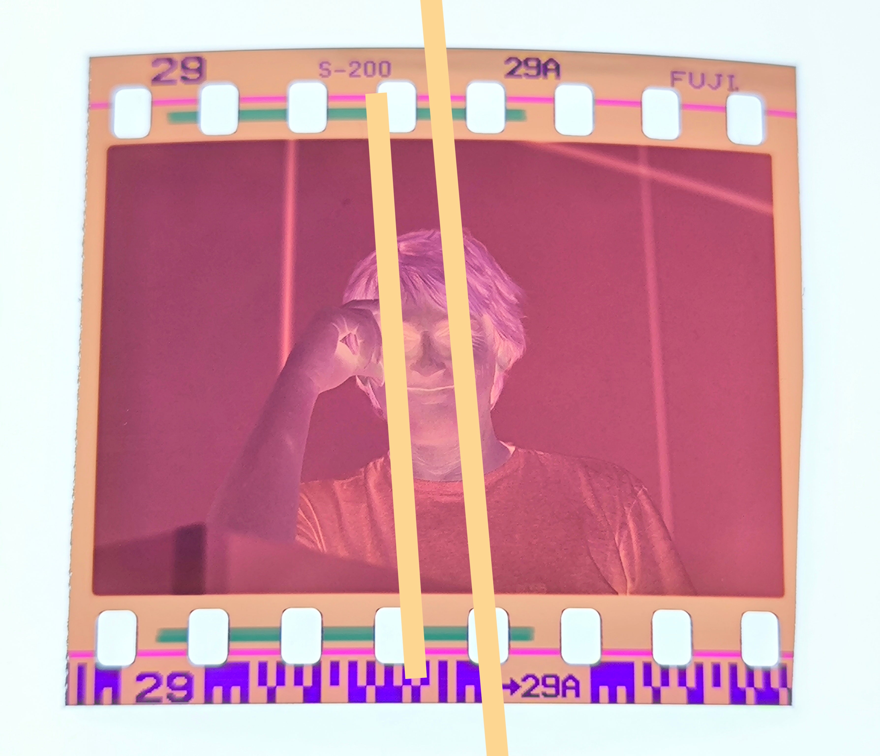Negativo fotográfico original Mike Oldfield Músico 35mm film Rare