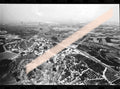Originales Fotonegativ Luftaufnahme von Feldern und Straße während der Berichterstattung über die Waldbrände in Valencia 1994, 35-mm-Film, selten