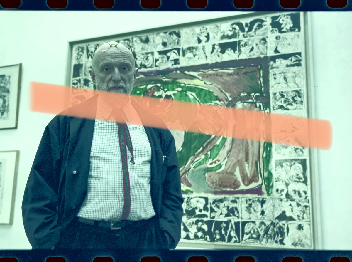 Original photographic negative Pierre Alechinsky painter and printmaker before CoBrA composition IVAM Valencia 2000 35mm film Rare