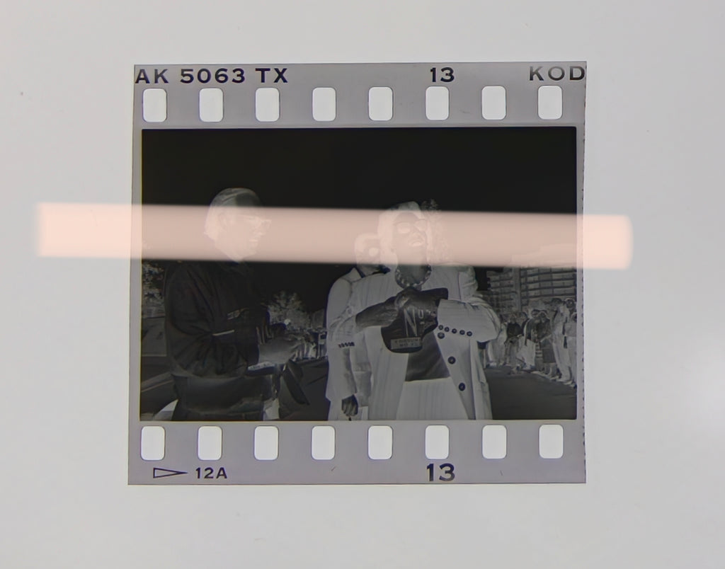 Original photographic negative of Mayor Rita Barberá with the No. 1 bib at the Valencia Anti-Drug Race 1992, 35mm film, Rare