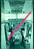 Negativo fotográfico original cabina de vuelo avión Air Nostrum Fokker 50 «Aladerno» inauguración aeropuerto de Manises Valencia 1994 35mm film Rare