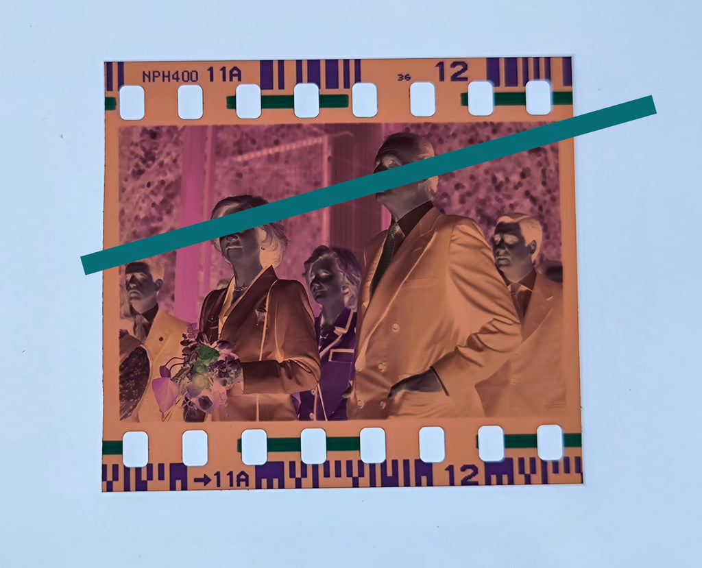 Original photographic negative Juan Carlos I and Queen Sofía academic year Valencia 1997 35mm film Rare