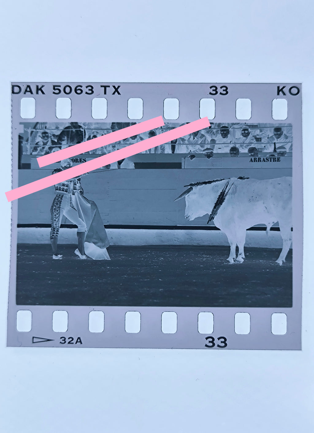 Negativo fotográfico original torero Cristina Sánchez 35mm film Rare