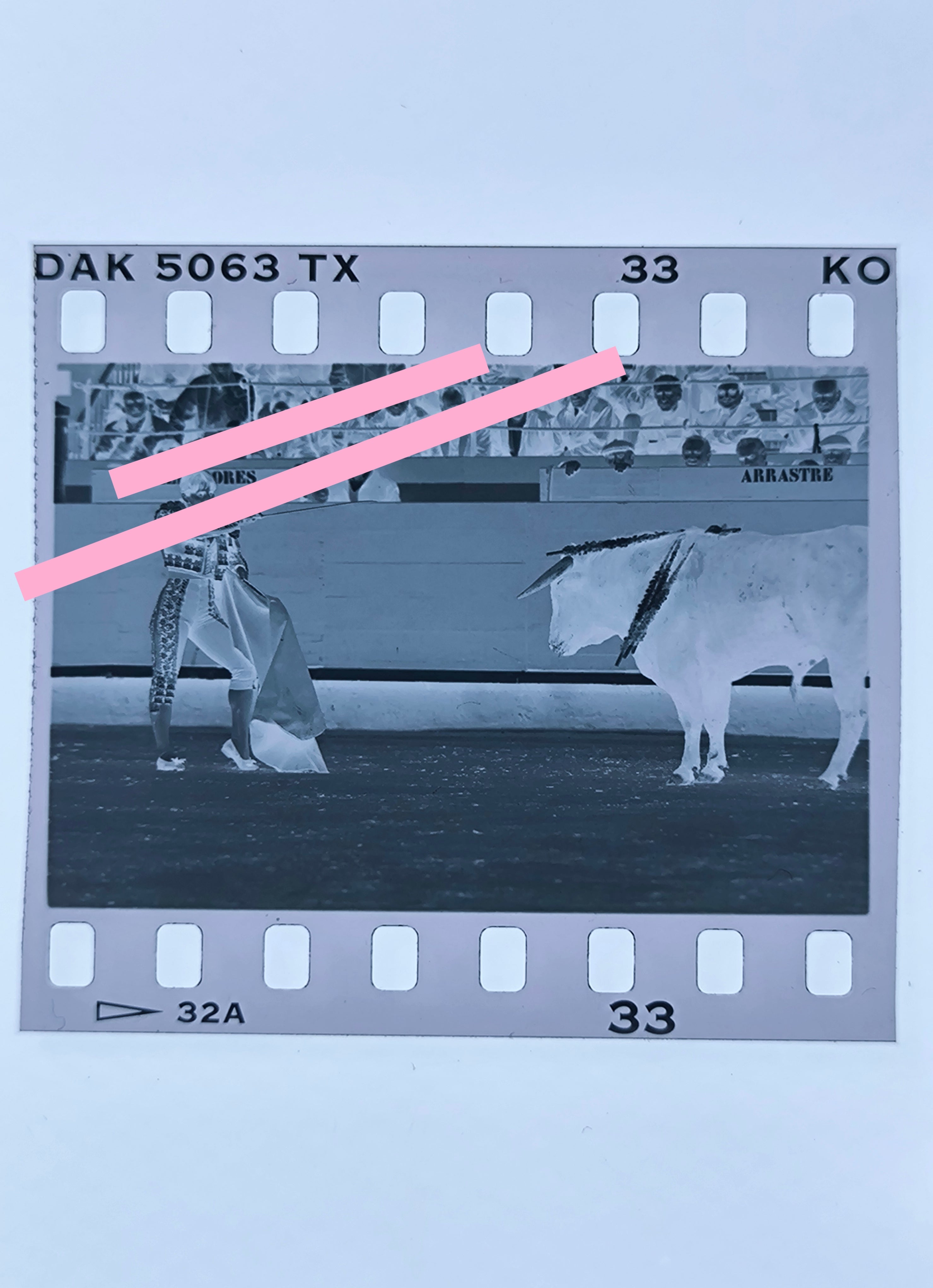 Negativo fotográfico original torero Cristina Sánchez 35mm film Rare